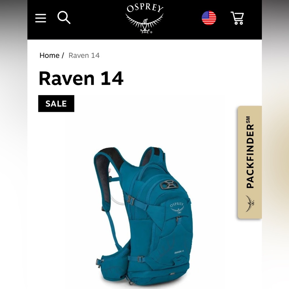 Osprey Raven 14 Orange Backpack